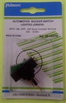 PHILMORE 30-12318 AUTOMOTIVE ROCKER SWITCH SPST ON-OFF, 30A @ 12VDC, GREEN LAMP, QC TERMINALS *NOT RATED FOR 120/220VAC*