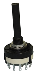 PHILMORE 13-15403 ROTARY SWITCH 4 POLE 3 POSITION NON-SHORTING, 0.3A @ 125VAC, SOLDER TERMINALS