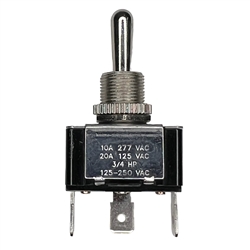 PHILMORE 30-315 HEAVY DUTY TOGGLE SWITCH SPDT ON-OFF-ON,    20A @ 125VAC / 10A @ 277VAC, QC TERMINALS