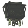 PHILMORE 30-640 HEAVY DUTY ROCKER SWITCH DPDT ON-ON,        20A @ 125VAC / 10A @ 277VAC, QC TERMINALS