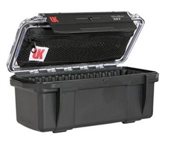 UK 307CVBLK-PAD 307 ULTRABOX BLACK, CLEAR VIEW LID, LID     POUCH & PADDED (ID: 6.69" X 2.76" X 2.95") *SPECIAL ORDER*
