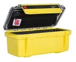 UK 307CVYEL-PAD 307 ULTRABOX YELLOW, CLEAR VIEW LID, LID    POUCH & PADDED (ID: 6.69" X 2.76" X 2.95")