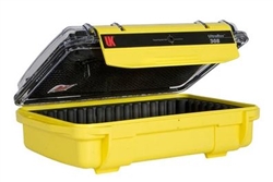 UK 308CVYEL-PAD 308 ULTRABOX YELLOW, CLEAR VIEW LID, LID    POUCH & PADDED (ID: 7.87" X 4.72" X 2.56")