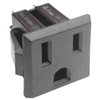 MODE 31-043-1 CHASSIS MOUNT 3-WIRE SNAP-IN AC RECEPTACLE;   10A/250VAC CSA / 15A/250VAC UL