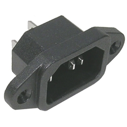 MODE 31-045-0 IEC320 3-WIRE MALE CHASSIS MOUNT AC           RECEPTACLE, 15A/250VAC CSA/UL