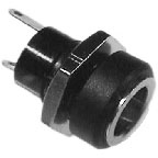MODE 31-154M-0 DC POWER JACK, 2.5MM ISOLATED, 8MM MOUNTING  HOLE, RATING: 1A @ 12VDC