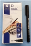 STAEDTLER 318-9 BLACK ACID MARKING PEN 0.6MM FINE POINT