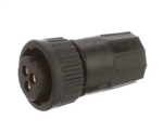 CONXALL 3182-3SG-3DC CONNECTOR 3 PIN FEMALE CABLE PLUG,     IP67 CERTIFIED, 12AWG GOLD PLATED CONTACTS, SOLDER STYLE