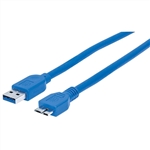 MANHATTAN 325431 USB 3.0 A-MALE TO MICRO-B MALE CABLE 5GBPS (10FT) *FINAL SALE - DISCONTINUED