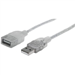 MANHATTAN 336314 HI-SPEED USB EXTENSION CABLE, USB 2.0,     TYPE-A MALE TO TYPE-A FEMALE, 480 MBPS, 1.8 M (6 FT.)