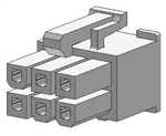 MOLEX 39-01-2060 MINI-FIT JR. RECEPTACLE HOUSING, DUAL ROW, 6 POSITION, UL 94V-2, NATURAL