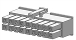 MOLEX 39-01-2180 MINI-FIT JR. RECEPTACLE HOUSING, DUAL ROW, 18 POSITION, UL 94V-2, NATURAL *CLEARANCE*