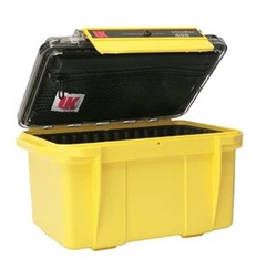 UK 406CVYEL-PAD 406 ULTRABOX YELLOW, CLEAR VIEW LID, LID    POUCH & PADDED (ID: 5.51" X 3.54" X 3.54")