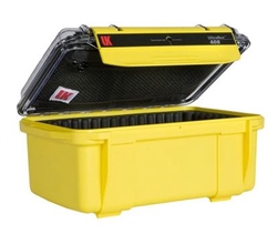 UK 408CVYEL-PAD 408 ULTRABOX YELLOW, CLEAR VIEW LID, LID    POUCH & PADDED (ID: 7.87" X 4.72" X 3.95")