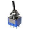 MODE 41-245-0 STANDARD SUB-MINIATURE TOGGLE SWITCH          ON-OFF-ON DPDT, 6A @ 125VAC