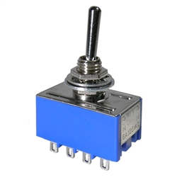 MODE 41-253-1 STANDARD SUB-MINIATURE TOGGLE SWITCH, 4PDT    ON-ON, 6A @ 125VAC, SOLDER TERMINALS