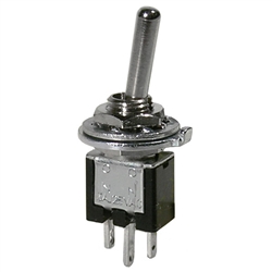 MODE 41-313-1 ULTRA MINIATURE TOGGLE SWITCH, SPDT ON-ON,    3A @ 125VAC, SOLDER TERMINALS