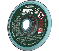 MG CHEMICALS 425-LF SUPER WICK #3 NO CLEAN, LEAD FREE,      STATIC FREE DESOLDERING BRAID (5FT)