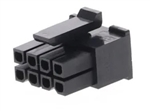 MOLEX 43025-0800 MICRO-FIT 3.0 RECEPTACLE HOUSING, DUAL ROW, 8 POSITION, UL 94V-0, LOW-HALOGEN, BLACK