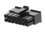 MOLEX 43025-1400 MICRO-FIT 3.0 PLUG HOUSING, DUAL ROW,       14 POSITION, UL 94V-0, LOW-HALOGEN, BLACK **CLEARANCE**