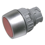 MODE 44-720R-0 MOMENTARY LIGHTED FLUSH BUTTON ACTUATOR, 22MM DIAMETER, RED LENS CAP INCLUDED