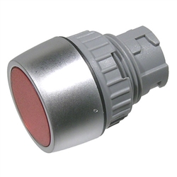 MODE 44-720R-0 MOMENTARY LIGHTED FLUSH BUTTON ACTUATOR, 22MM DIAMETER, RED LENS CAP INCLUDED