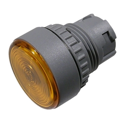 MODE 44-740Y-0 PILOT LAMP, 22MM DIAMETER, 29MM YELLOW FLAT  LENS ** 44-700-0 / 44-703-0 REQUIRED & NOT INCLUDED **