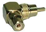 PHILMORE 45-313G RIGHT ANGLE RCA ADAPTER MALE TO FEMALE
