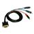 PHILMORE 45-5306 SHIELDED RGB VIDEO CABLE, 15 PIN HIGH      DENSITY (VGA) MALE TO 3 RCA MALE, GOLD PLATED, 6' LENGTH