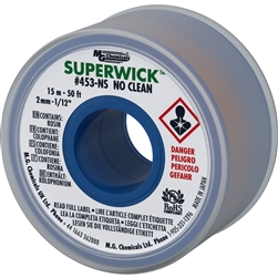 MG CHEMICALS 453-NS SUPERWICK #3 GREEN DESOLDERING BRAID    (50FT), FINE BRAID, NO CLEAN