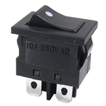 MODE 46-150-1 ROCKER SWITCH DPST ON-OFF 10A @ 250VAC, WITH  WHITE DOT