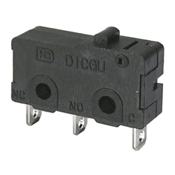 MODE 47-300-0 MICRO SWITCH WITH BUTTON, 5A @ 125VAC,        3A @ 250VAC, N/O AND N/C CONTACTS