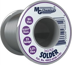 MG CHEMICALS 4885-454G SOLDER 22AWG .032" 1LB 63/37