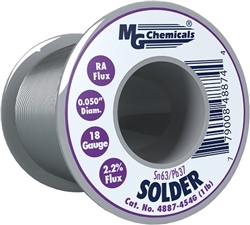 MG CHEMICALS 4887-454G SOLDER 18AWG .05" 1LB 63/37