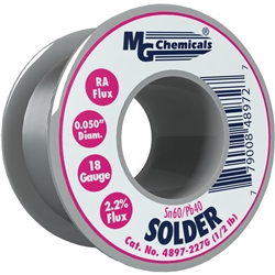 MG CHEMICALS 4897-227G RA SOLDER WIRE SN60/PB40 SPOOL       1.27 MM (0.050 IN) 227 G (0.5 LB) 18AWG *SPECIAL ORDER*