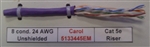 GENERAL CABLE 5133445EM 24AWG 8 CONDUCTOR (4PR) CAT5E SOLID UNSHIELDED PURPLE PVC CMR FT4 (305M = FULL ROLL)