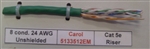 GENERAL CABLE 5133512EM 24AWG 8 CONDUCTOR (4PR) CAT5E SOLID UNSHIELDED GREEN PVC CMR FT4 (305M = FULL ROLL)