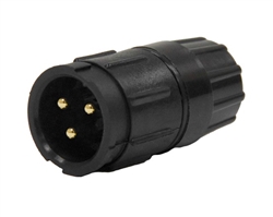 CONXALL 5182-3PG-3DC CONNECTOR 3 PIN MALE CABLE RECEPTACLE, IP67 CERTIFIED, 12AWG GOLD PLATED CONTACTS, SOLDER STYLE