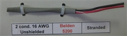 BELDEN 16AWG 2 CONDUCTOR STRANDED UNSHIELDED GRAY           PVC CMG/FT4 300V 75C BLACK/RED 5200UE (305M = FULL ROLL)