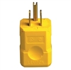 LEVITON 5256-VY 2 POLE 3 WIRE INDUSTRIAL GRADE AC MALE PLUG, 15A-125V, NEMA 5-15P, YELLOW