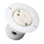 MARINCO FLANGED AC OUTLET 125V-15A 5279