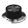 MODE 54-279-0 FLANGED KNOB WITH ALUMINUM INSERT & SET SCREW, NUMBERS 0 TO 10 (37MM X 15MM)