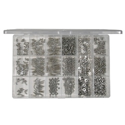 MODE 54-565-1 COMPREHENSIVE HARDWARE ASSORTMENT, 1175 PIECE OF ASSORTED 2-56, 4-40, 6-32, AND 8-32 HARDWARE