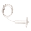 NTE 54-635 MAGNETIC PLUNGER SWITCH, 10W/VA SPST-NO, 3/8"    DIAMETER, WHITE WITH 18" LEADS, FOR CLOSED LOOP ALARM SYSTEM