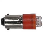 MODE 55-211R-0 RED REPLACEMENT LED LAMP/BULB, 12V 21000MCD  T3-1/4 (10MM) BAYONET BASE (12V AC/DC) -25C/85C