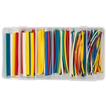 PICO 55-91 2:1 MULTI-COLOUR SINGLE WALL SHRINK TUBE         ASSORTMENT KIT, 1/16" TO 3/8"