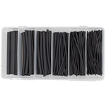 PICO 56-91 2:1 BLACK SINGLE WALL SHRINK TUBE ASSORTMENT     KIT, 1/16" TO 3/8"