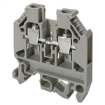 MODE 58-402-0 DIN RAIL MOUNT TERMINAL BLOCK 40A/600VAC,     SUITABLE FOR WIRE 8AWG TO 22AWG