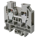MODE 58-406-0 DIN RAIL MOUNT TERMINAL BLOCK 75A/600VAC,     SUITABLE FOR WIRE 6AWG TO 16AWG
