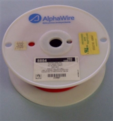 ALPHA 24AWG TEFLON RED HOOKUP WIRE 5854-1000RED             -60C - 200C (1000 FEET)